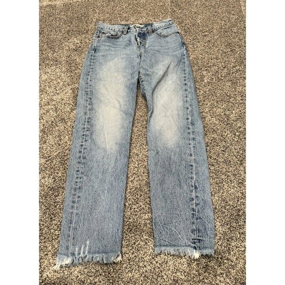 Levis Wedgie Raw Hem Medium Wash Size 25 EUC - Picture 3 of 6
